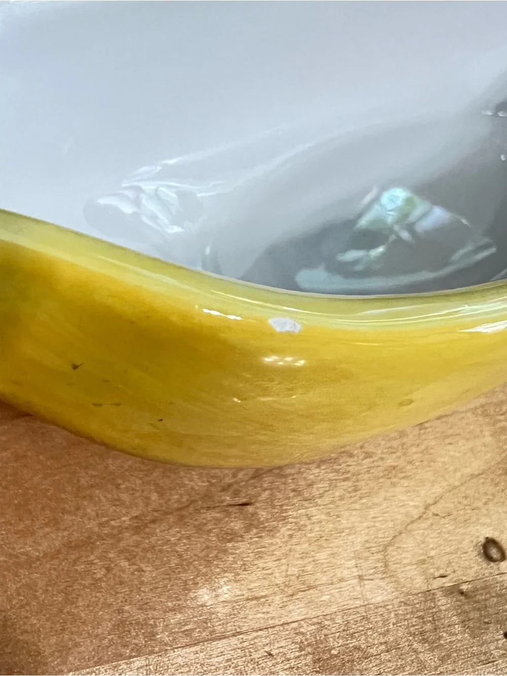 RARE-3 Pottery Barn Yellow Ceramic Dessert Ice Cream Splits Boats - Go Bananas